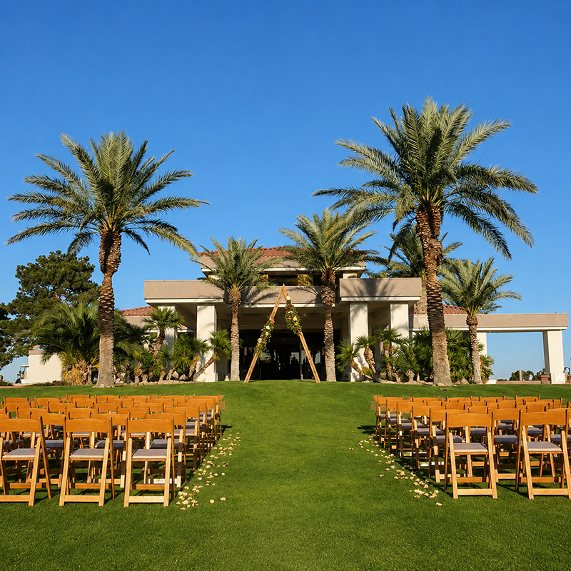 Natural Wood Ceremony – Front Lawn
