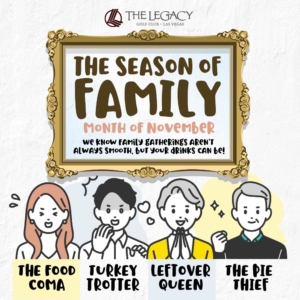 Season of Family: month of November, family-themed cocktails at The Legacy Bar & Grill